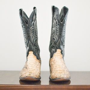 Men's Laredo White Python Cowboy Boots Size 10.5